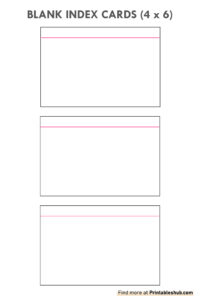 Printable Blank Index Cards {3x5, 4x6, 5x7, 5x8} Templates With PDF ...
