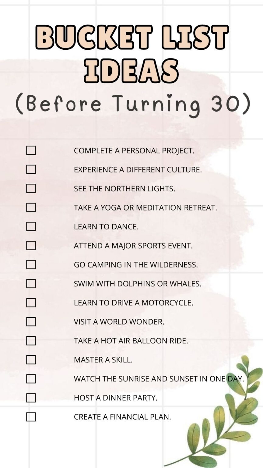 Printable Bucket List Ideas - Printables Hub