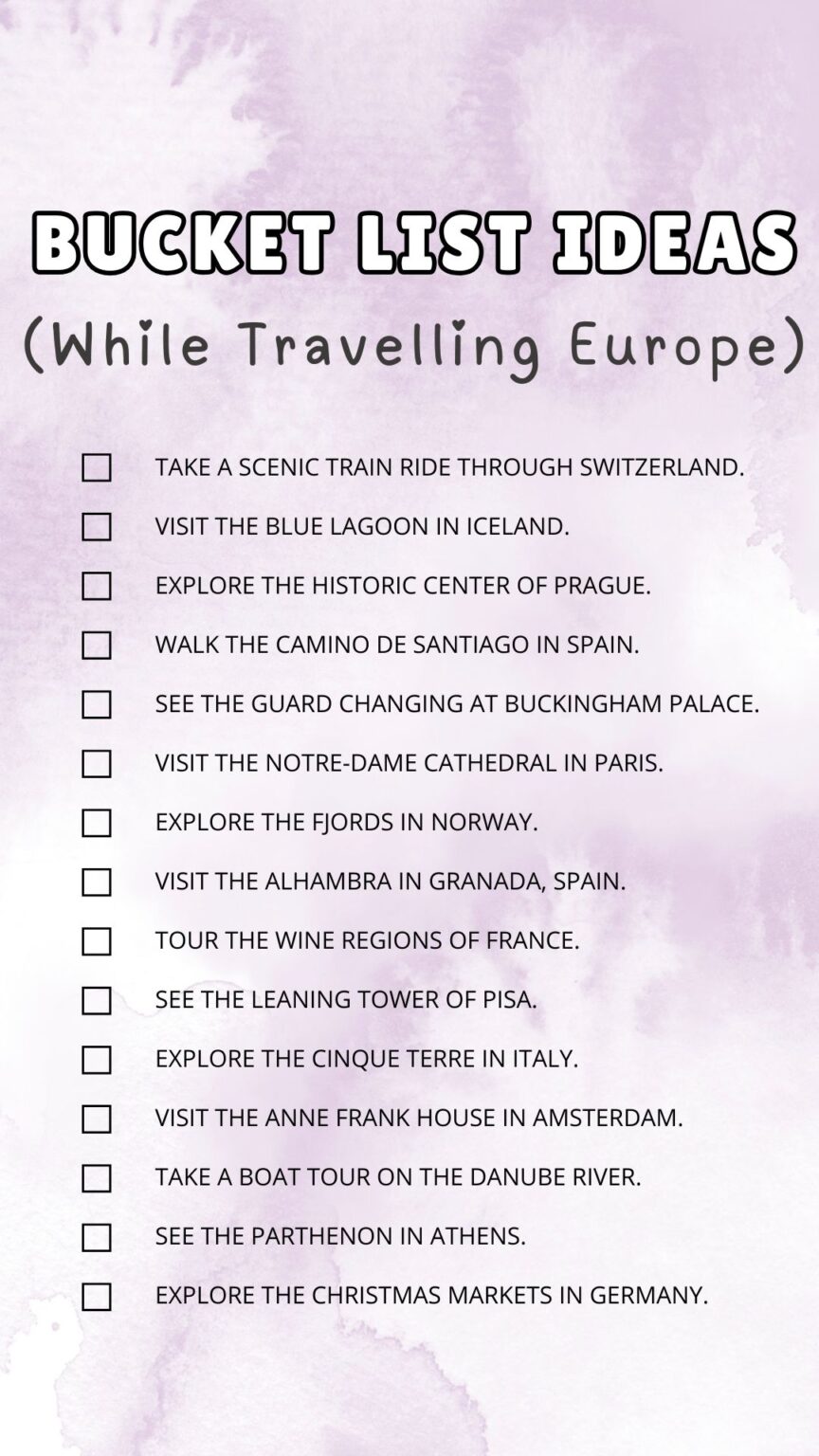 Printable Bucket List Ideas - Printables Hub
