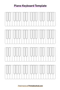 Free Printable Blank Piano Keyboard Templates [PDF Included ...