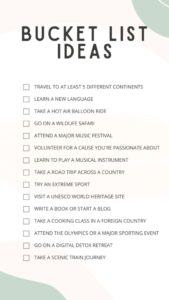 Printable Bucket List Ideas - Printables Hub