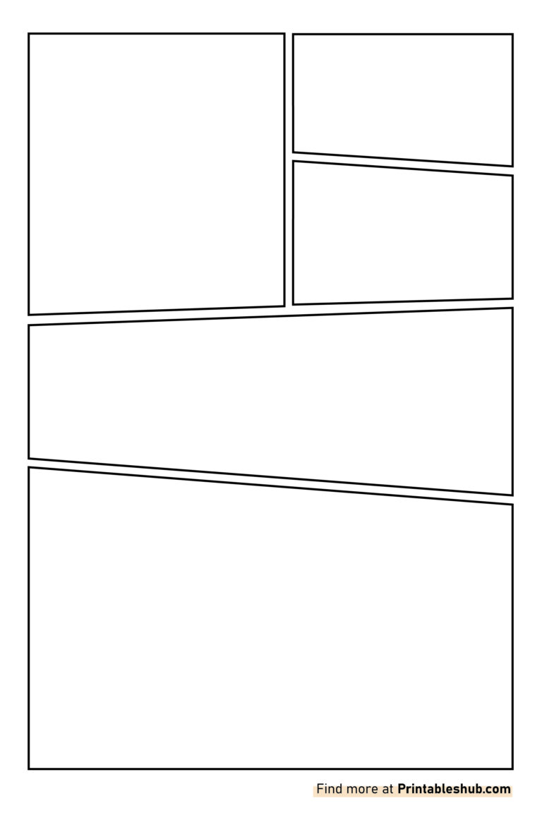 Free Printable Comic Strips/Pages Templates [PDF Included] - Printables Hub