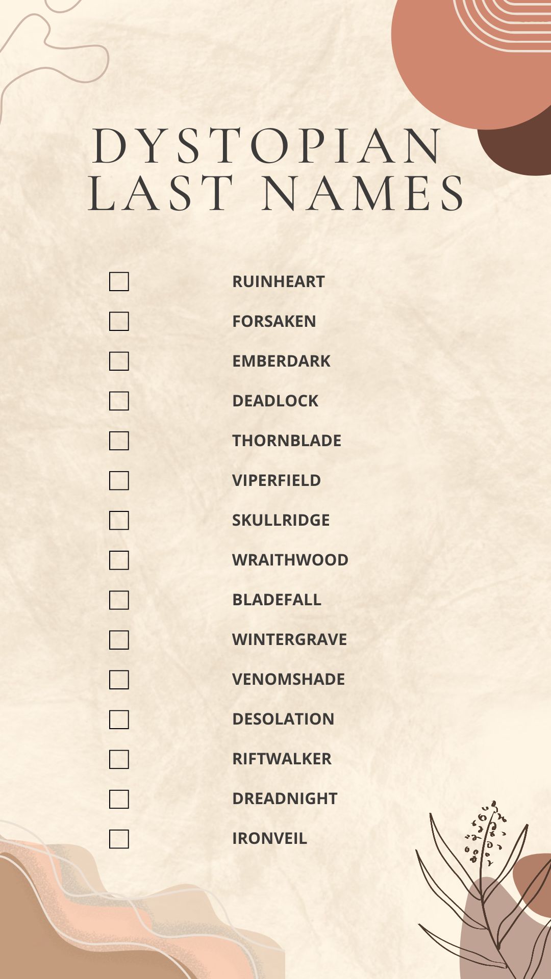Printable List Of Unique Last Names [PDF Included] - Printables Hub