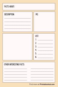 Free Printable Blank Fact Sheet Templates [PDF Included] - Printables Hub