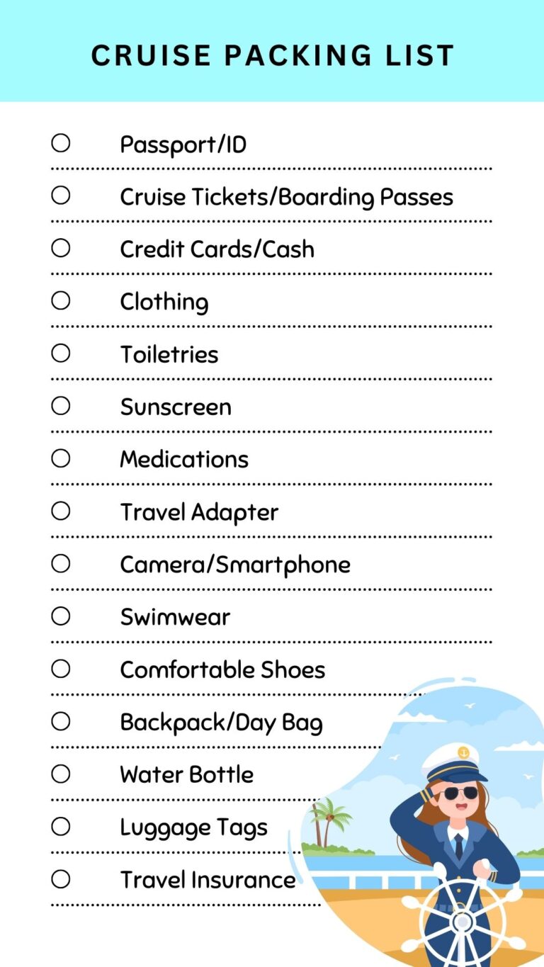 Printable Cruise Packing Lists [PDF Included] - Printables Hub