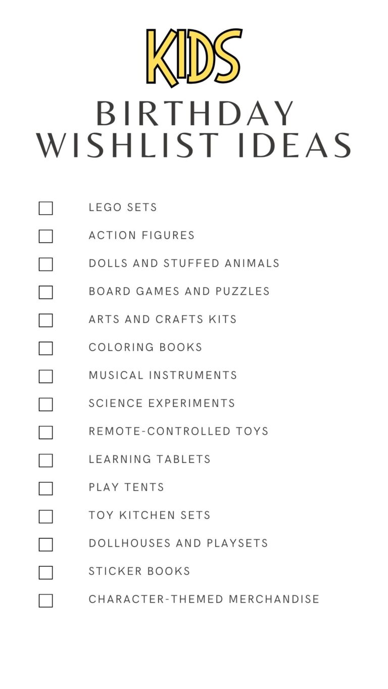 Printable List Of Birthday Wishlist Ideas - Printables Hub