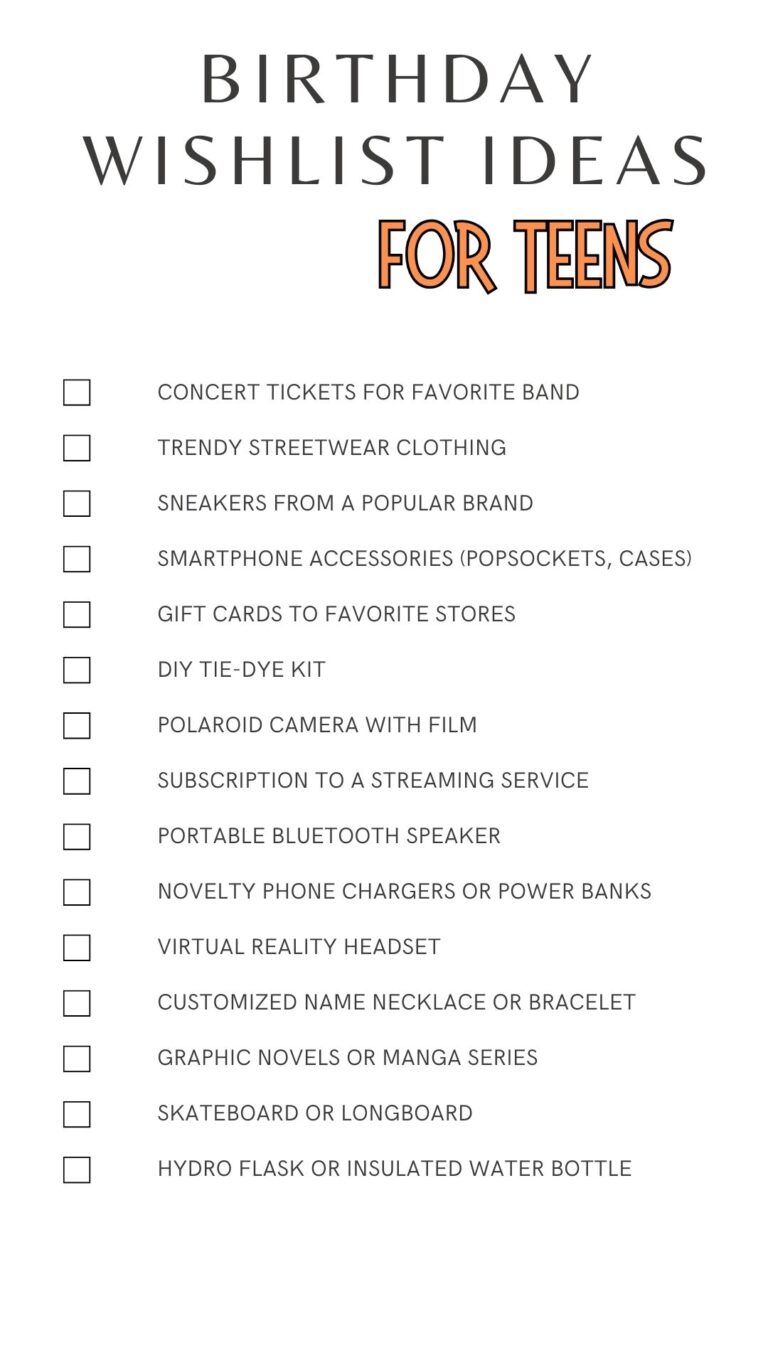 Printable List Of Birthday Wishlist Ideas - Printables Hub