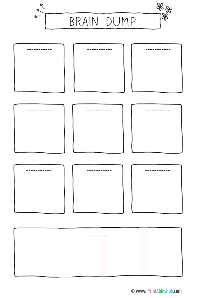 Printable Brain Dump Templates [PDF Included] - Printables Hub