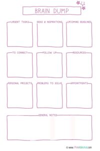 Printable Brain Dump Templates [PDF Included] - Printables Hub