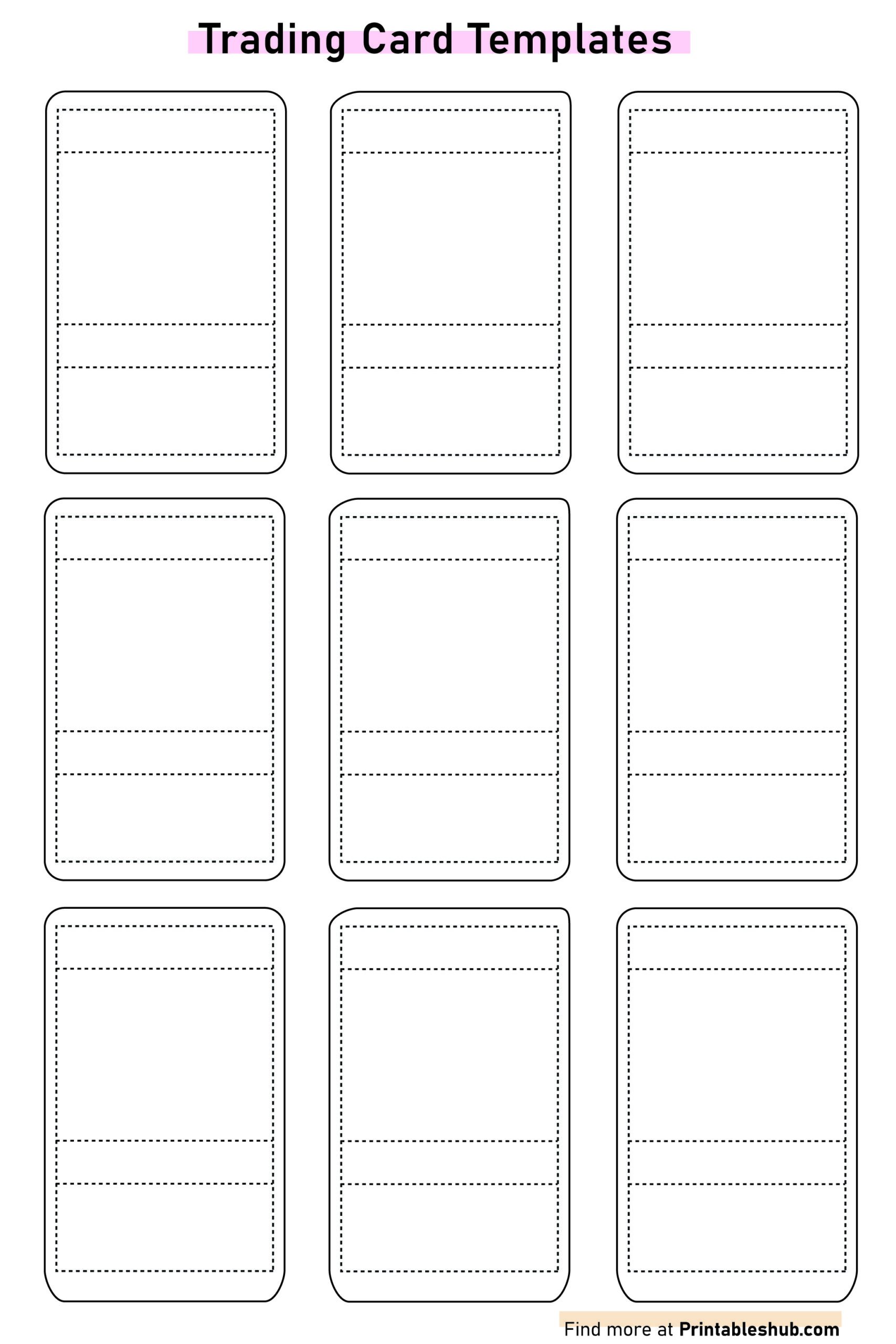 Free Printable Trading Card Template Easy Design Printables For