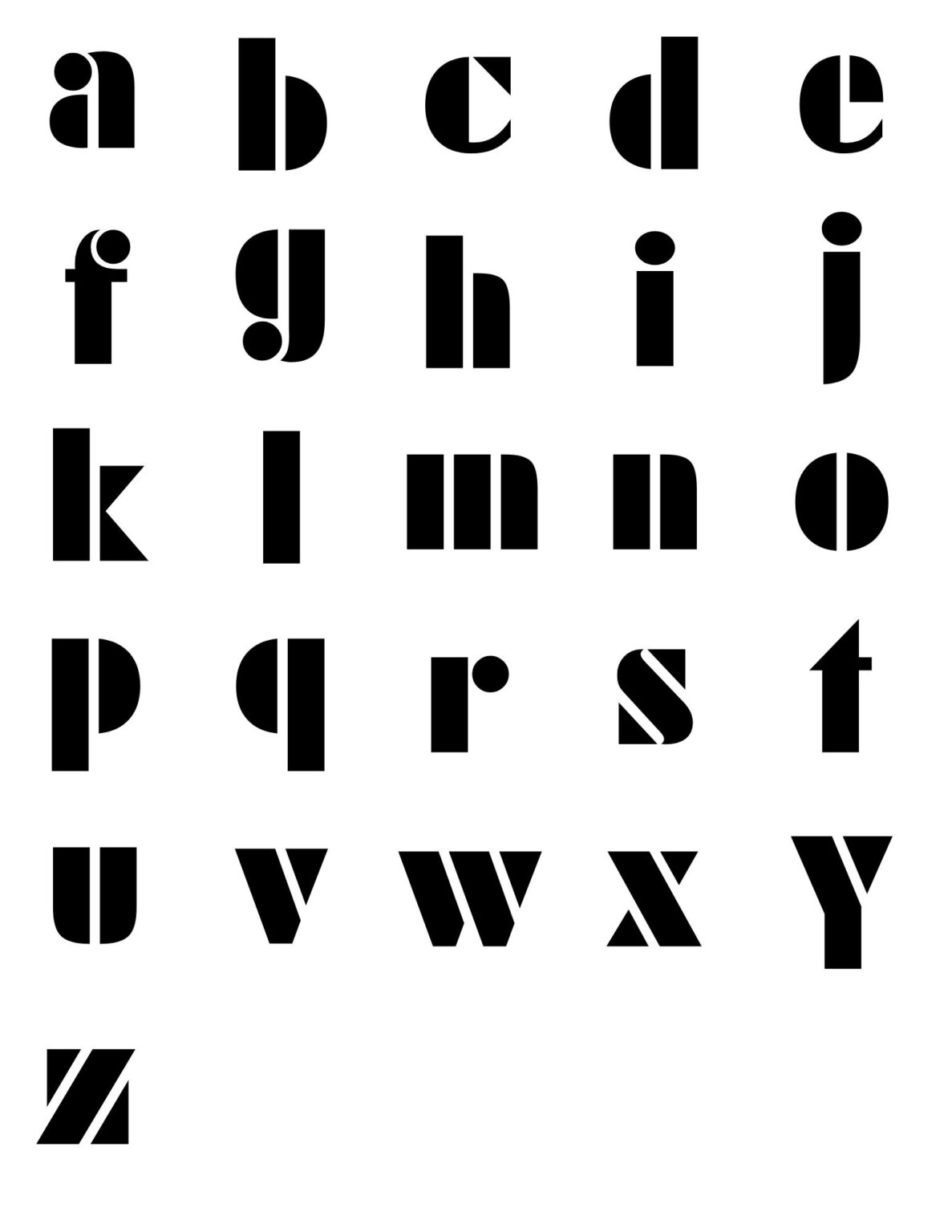 Free Printable 1 Inch Letter Stencil Sheets [PDF Included] - Printables Hub