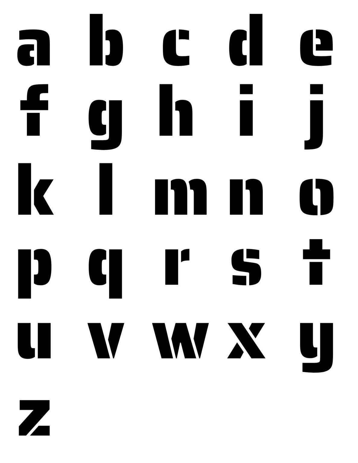 Free Printable 1 Inch Letter Stencil Sheets [PDF Included] - Printables Hub