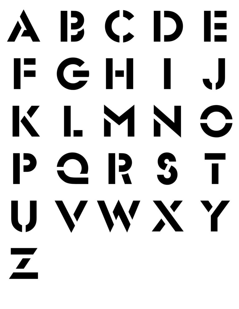 Free Printable 1 Inch Letter Stencil Sheets [PDF Included] - Printables Hub