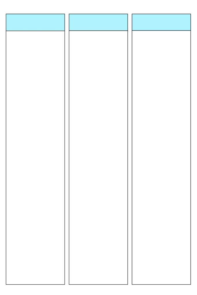 Free Printable 3 Column Chart Templates PDF Included Printables Hub Free Printable 3 Column Chart Templates PDF Included Printables Hub