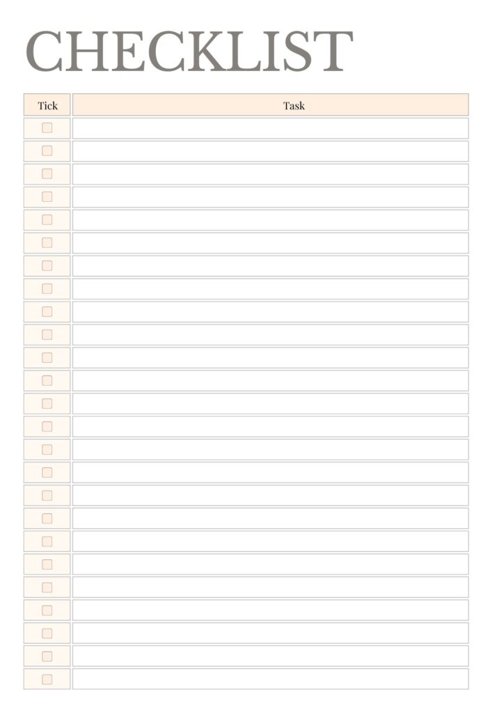 Printable Blank Checklist Templates PDF Printables Hub Printable Blank Checklist Templates PDF Printables Hub