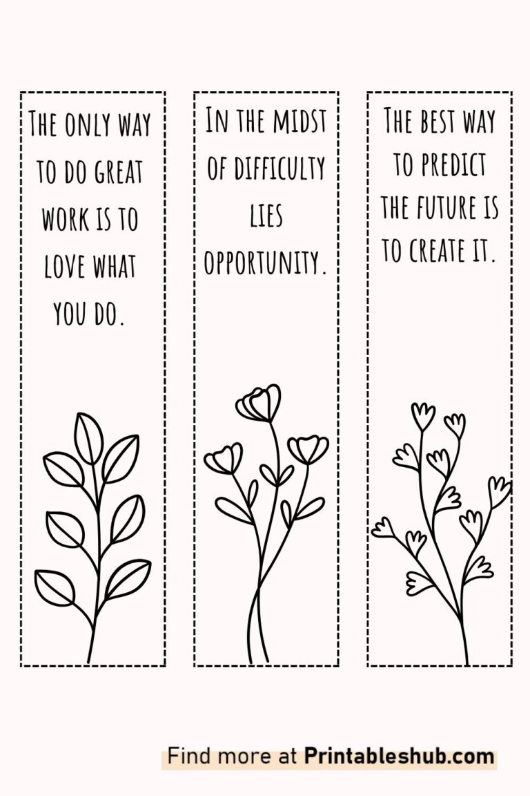 Free Printable Creative Bookmarks [PDF Included] - Printables Hub