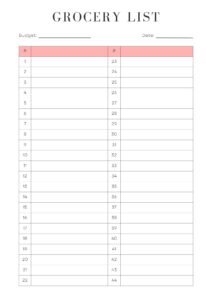 Free Printable Blank Grocery List Templates [PDF Included] - Printables Hub