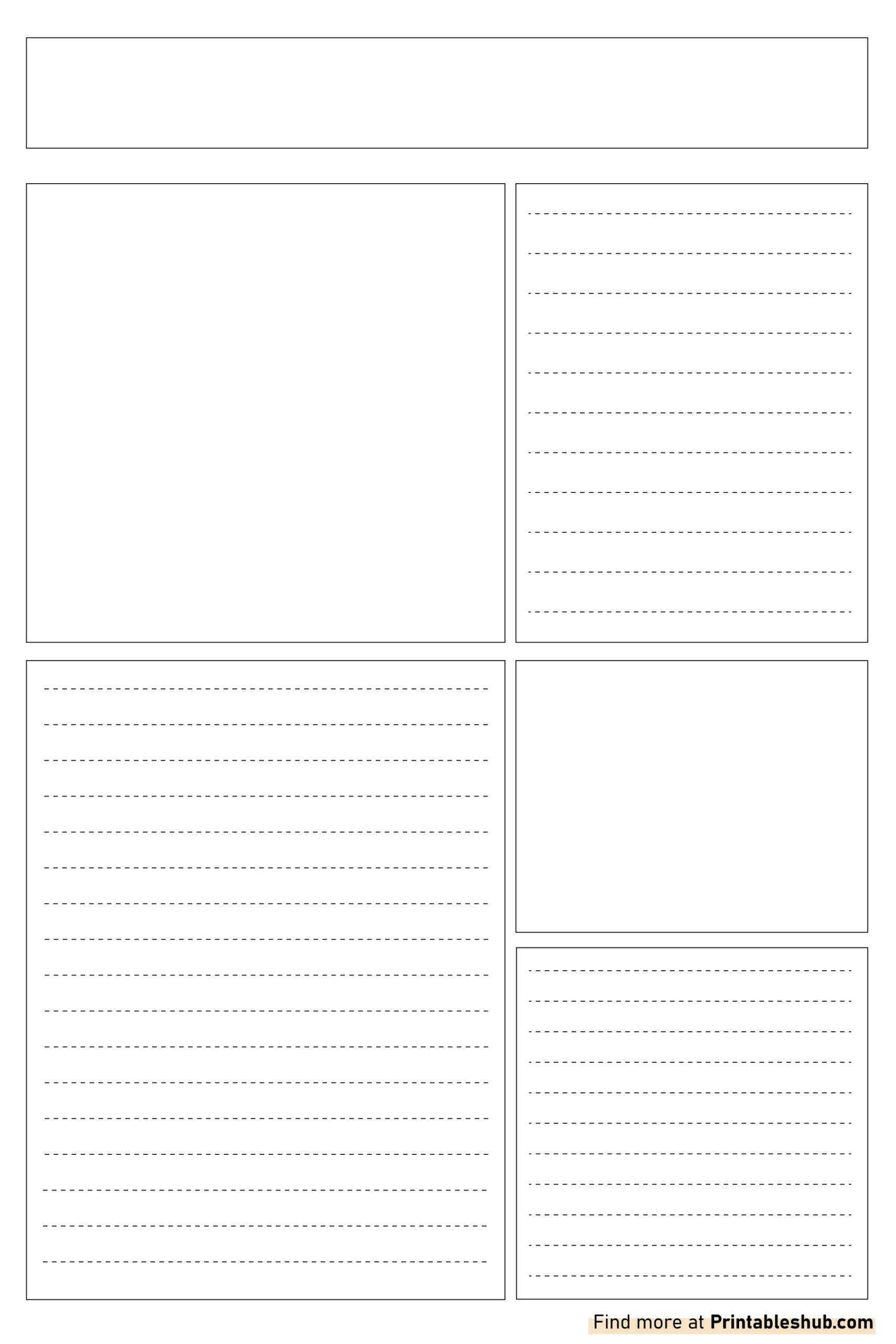 Free Printable Blank Newspaper Templates [PDF Included] - Printables Hub