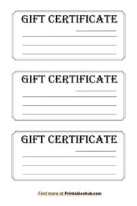 Free Printable Blank Gift Certificate Templates [PDF Included ...