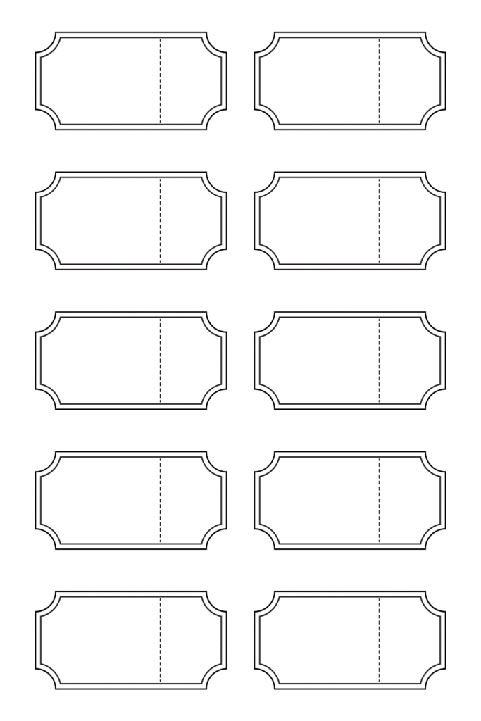 Blank Ticket Designs Template