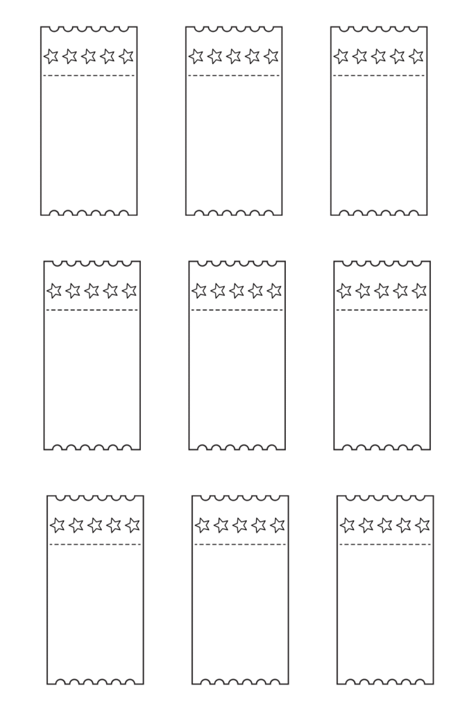 Blank Ticket Designs Template