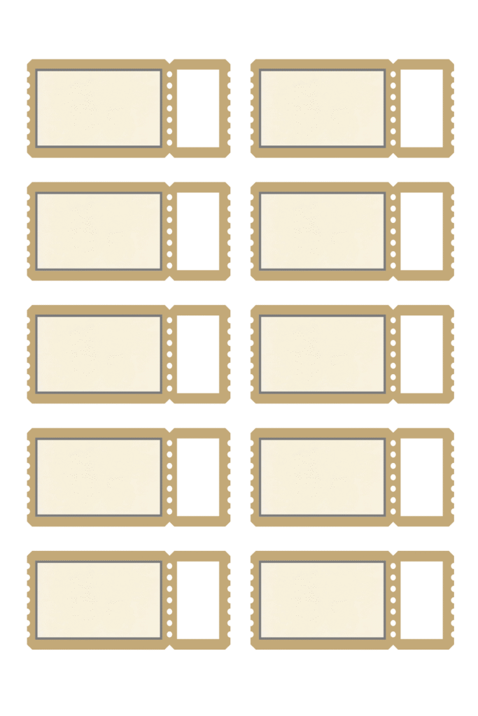Blank Ticket Designs Template