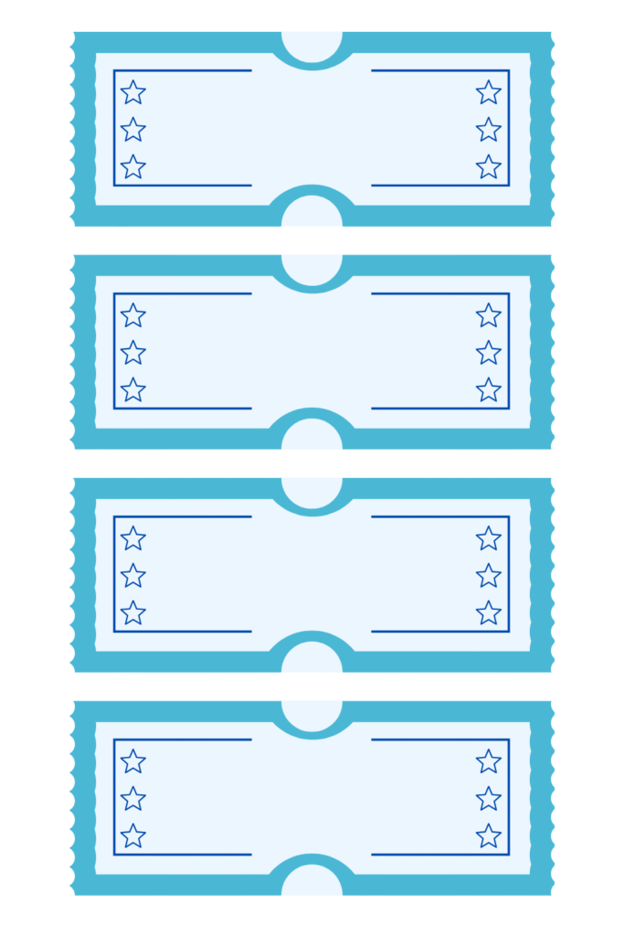 Blank Ticket Designs Template