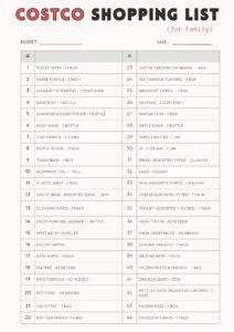 Printable Costco Shopping Lists [PDF Included] - Printables Hub