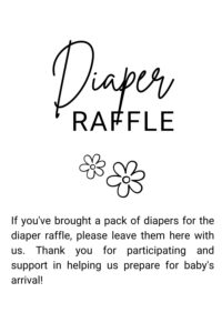 Printable Diaper Raffle Sign Templates - Printables Hub