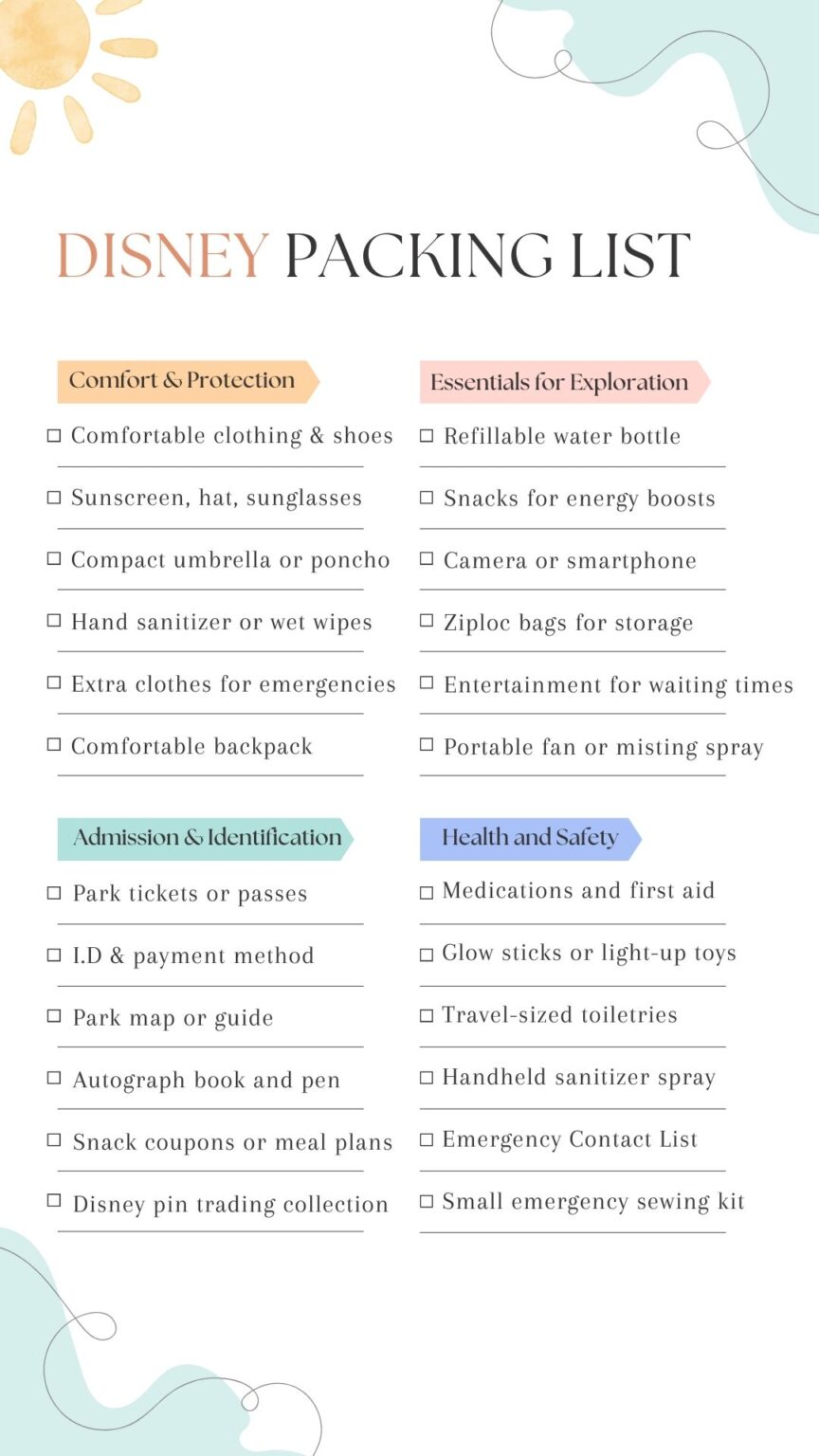 Printable Disney Packing Checklists - Disney Packing List 3 864x1536 