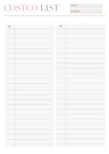 Printable Costco Shopping Lists [PDF Included] - Printables Hub