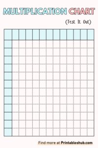 Printable Multiplication Charts - Printables Hub