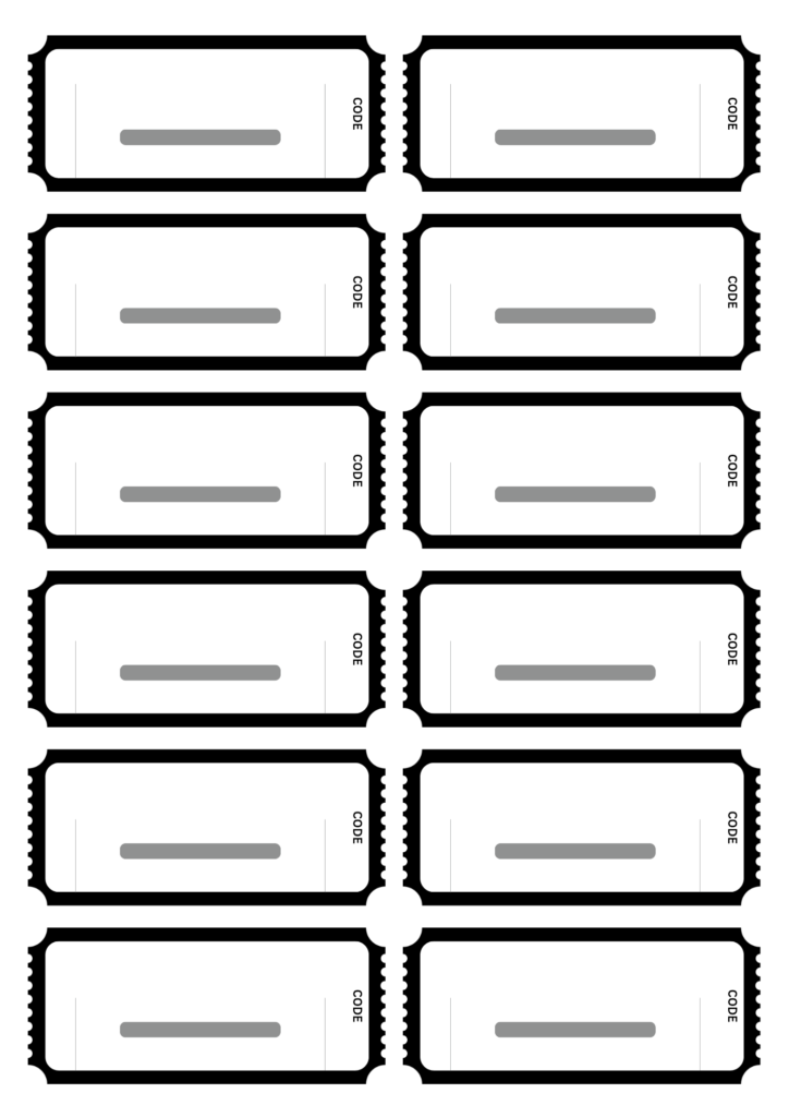 Blank Ticket Designs Template