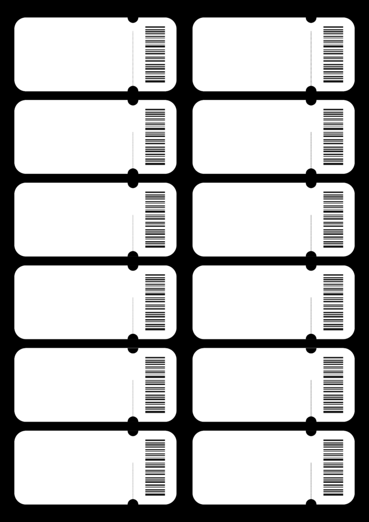 Blank Ticket Designs Template