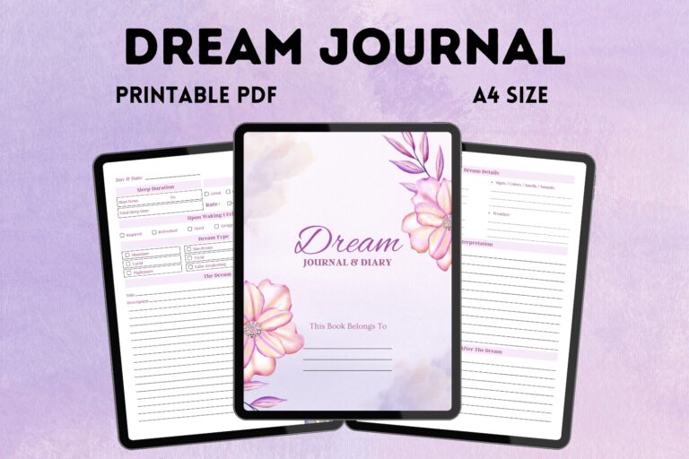 Printable Dream Journal & Diary Templates - Printables Hub