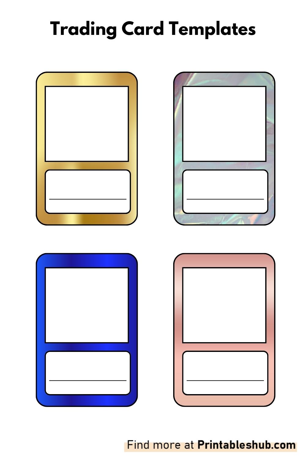 Free Printable Blank Trading Card Templates PDF Included Printables Hub Free Printable Blank Trading Card Templates PDF Included Printables Hub
