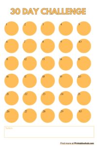 Printable 30-Day Challenge Blank Templates - Printables Hub
