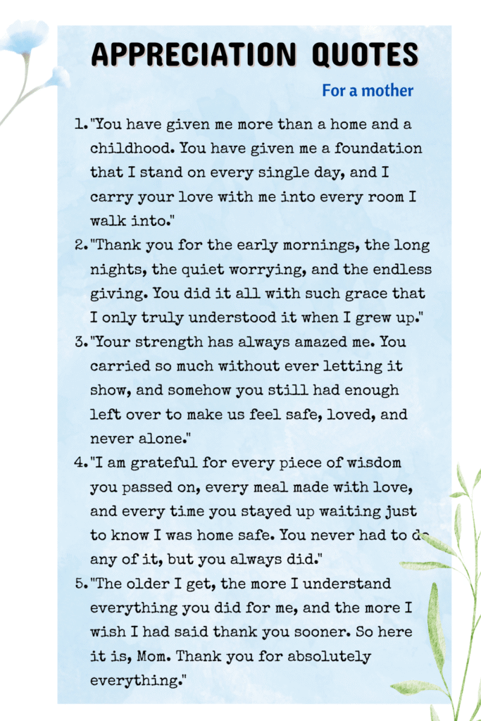 Printable List of Appreciation Quotes