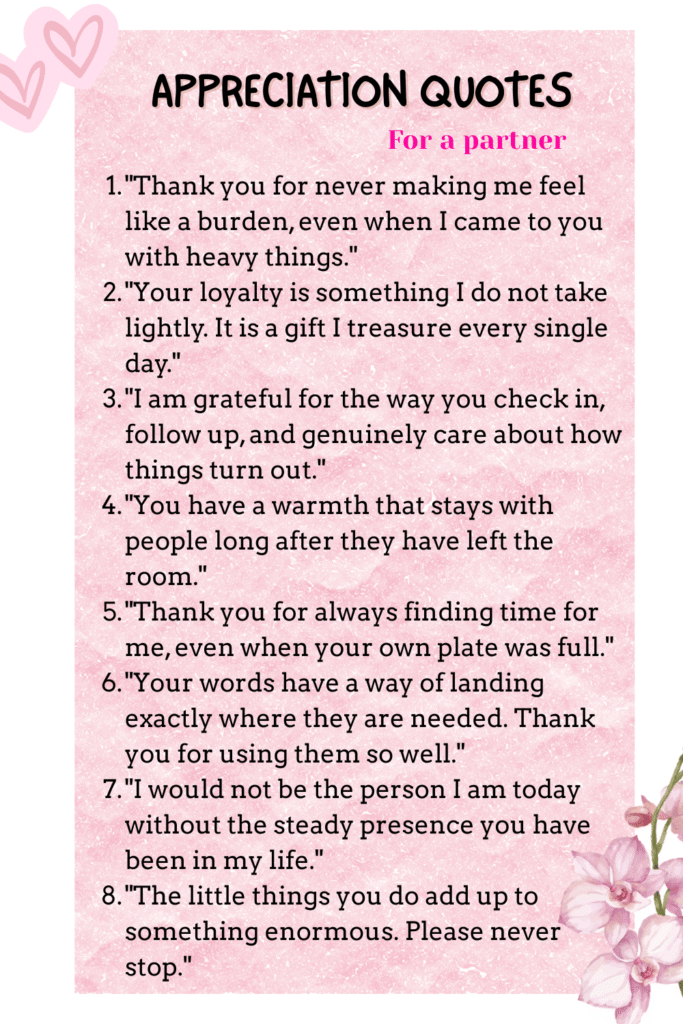 Printable List of Appreciation Quotes