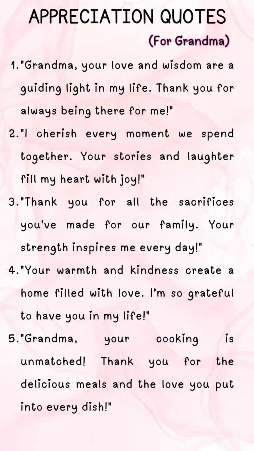 Printable Lists of Appreciation Quotes - Printables Hub
