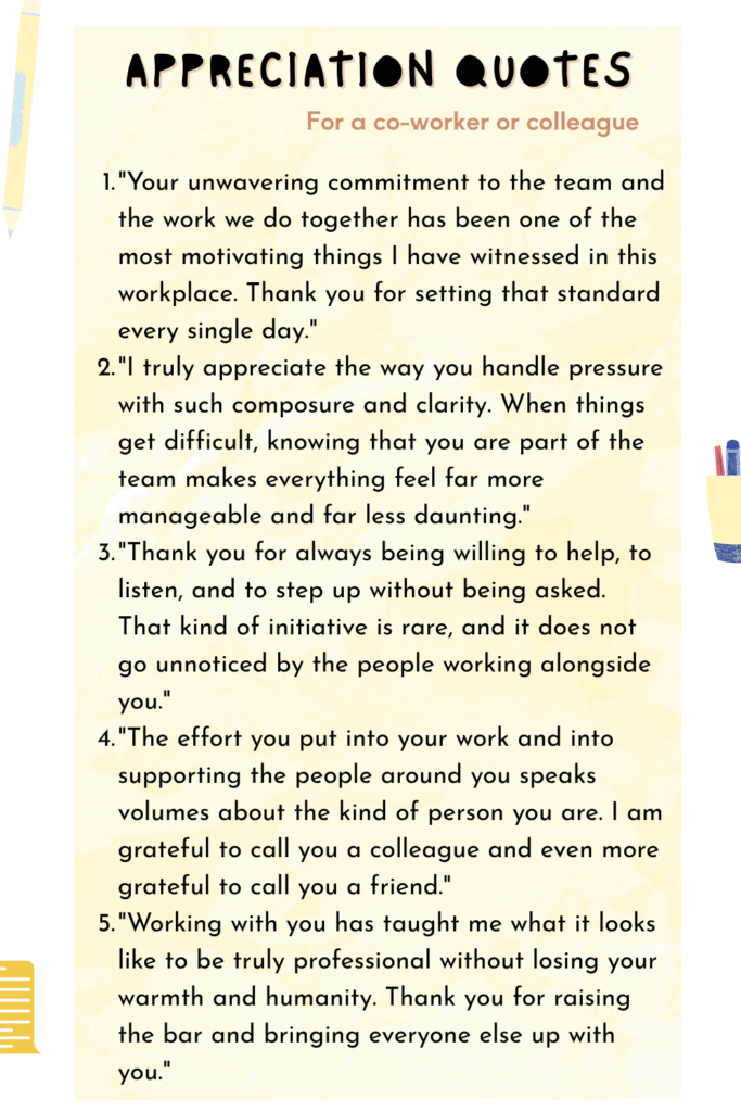 Printable List of Appreciation Quotes