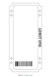 Free Printable Blank Ticket Design Templates [PDF Included ...