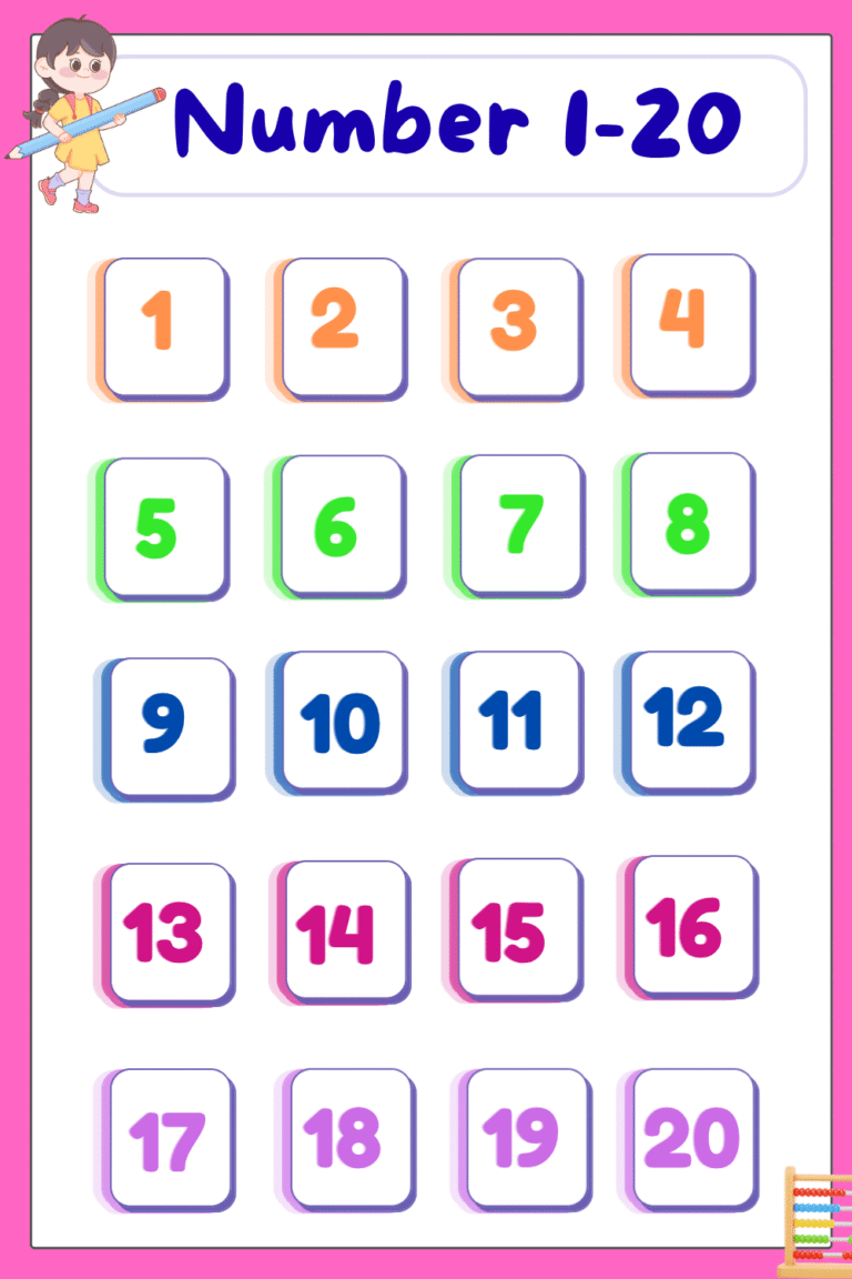 Printable Number Charts 1-20 [PDF Included] - Printables Hub