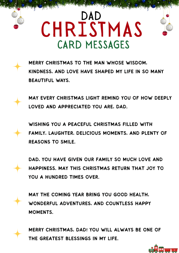 Printable Christmas Messages For Cards