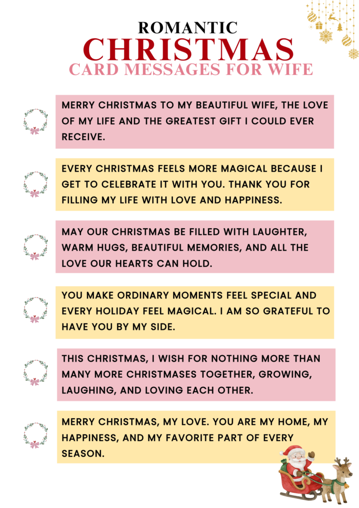 Printable Christmas Messages For Cards