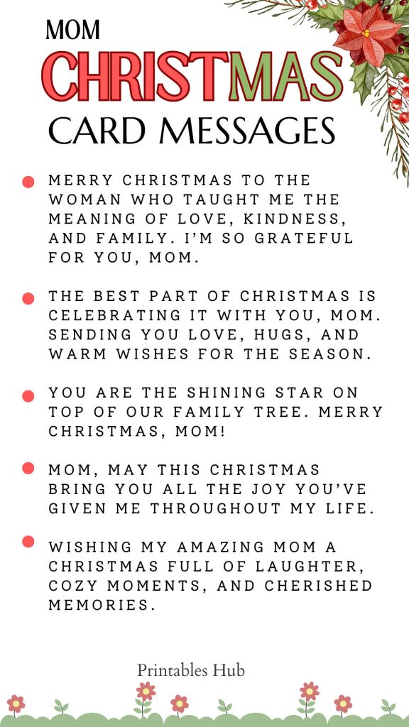 Printable Christmas Messages For Cards 