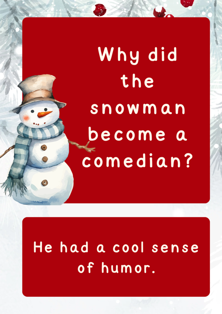 Printable Christmas jokes