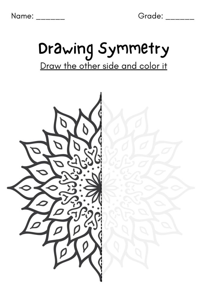 Printable Symmetry Drawing Worksheets