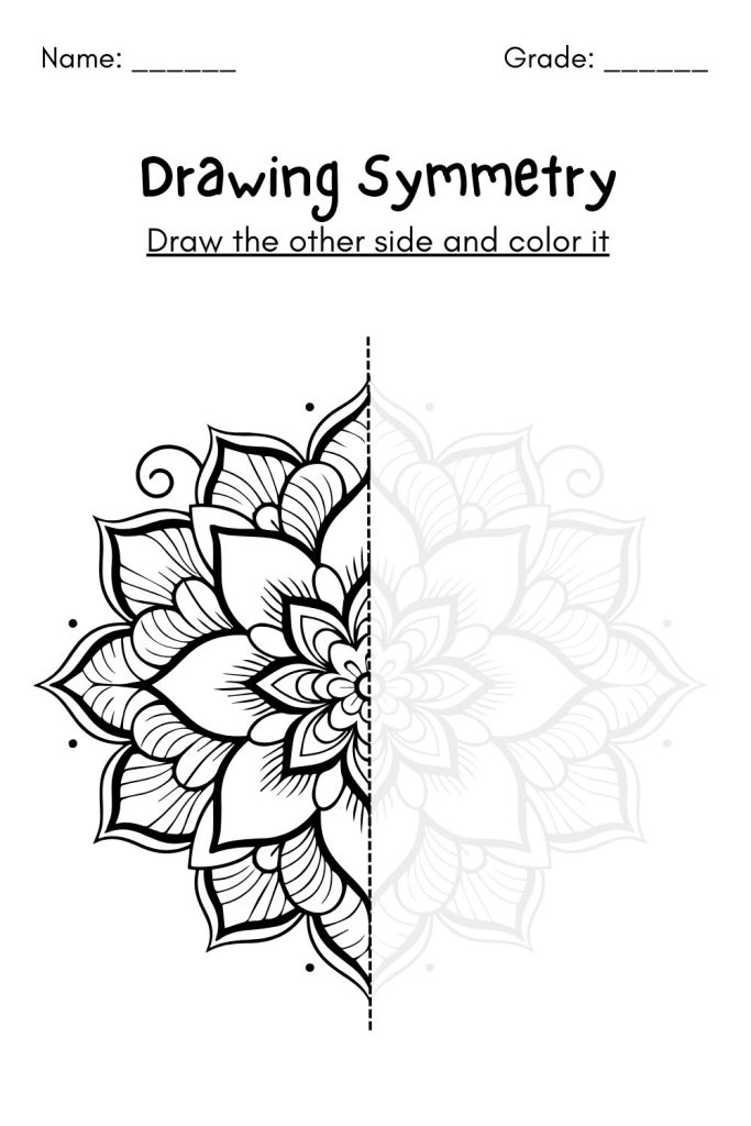 Printable Symmetry Drawing Worksheets