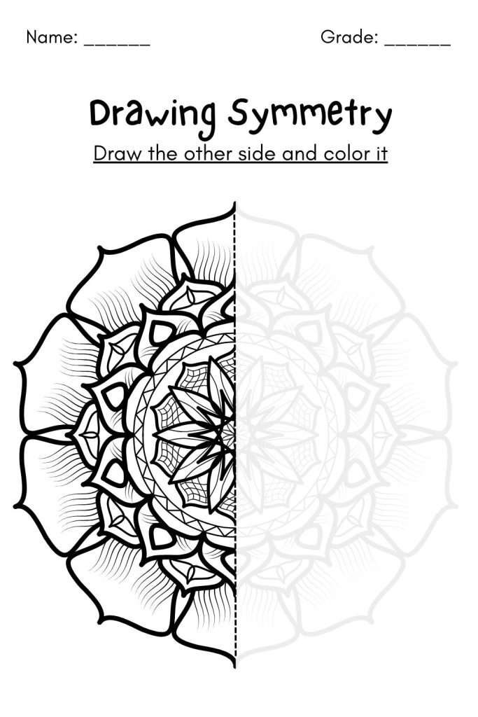 Printable Symmetry Drawing Worksheets